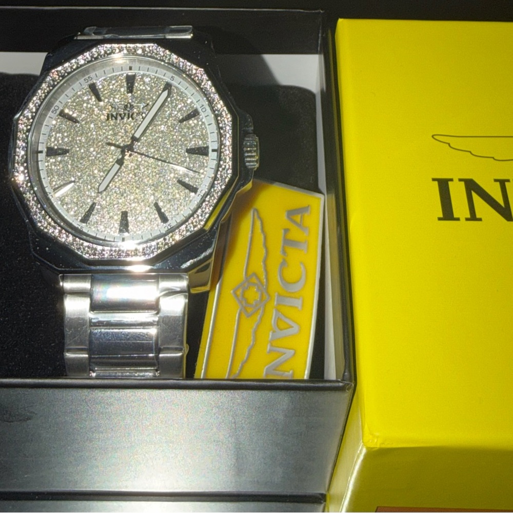 Invicta Silver and Black Men's Watch